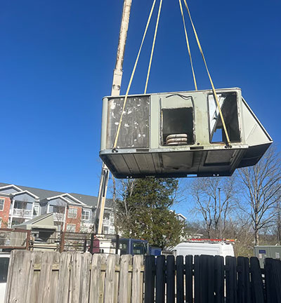 remove old hvac unit